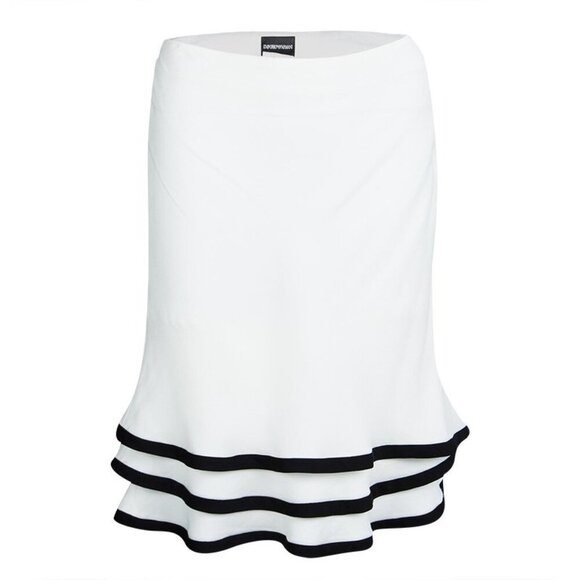 Emporio Armani Dresses & Skirts - NWT Emporio Armani White Layered Ruffle Bottom Skirt  Size IT38 / US4